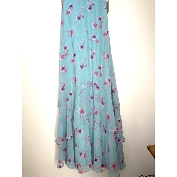 LulusTake You There Mint Green Floral Print Maxi Dress XS NWT - Picture 6 of 11